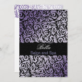 paarse damask Business Hartelijk dank Bedankkaart (Voorkant / Achterkant)