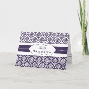 paarse damask Business Hartelijk dank Bedankkaart