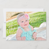 Paarse Damask Christening Baptism Uitnodiging (Achterkant)