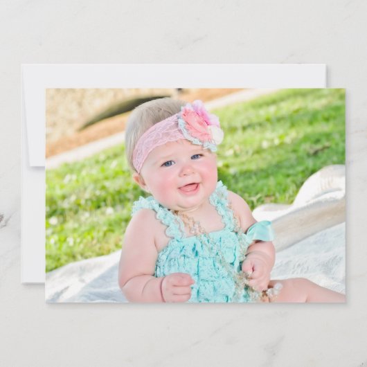 Paarse Damask Christening Baptism Uitnodiging (Achterkant)