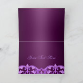 Paarse Damask Dank u kaart (Binnen)