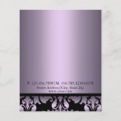 Paarse Damask Flyer (Achterkant)