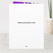 Paarse damask fotosjabloon zoet zestien bedankkaart (Achterkant)