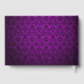 Paarse Damask Gastenboek (Achterkant)