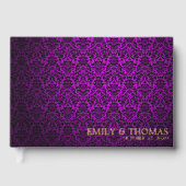 Paarse Damask Gastenboek (Voorkant)