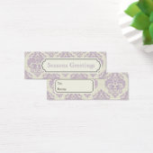 Paarse Damask Gift Labels, profielkaarten Mini Visitekaartjes (Bureau)