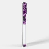 Paarse Damask iPhone 4 Case (Achterkant / Rechts)