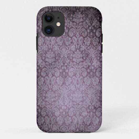Paarse Damask iPhone 5 Hoesje (Achterkant)