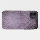 Paarse Damask iPhone 5 Hoesje (Achterkant (horizontaal))