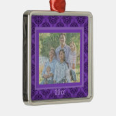 Paarse Damask Keepomwille Ornament (Rechts)