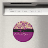 Paarse Damask Magneet (Insitu (Vaatwasser))