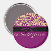 Paarse Damask Magneet (Voorkant / Achterkant)