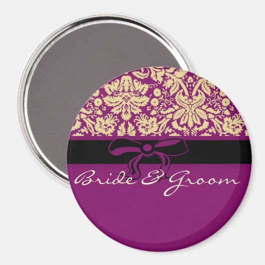 Paarse Damask Magneet (Voorkant / Achterkant)