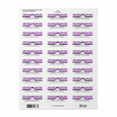Paarse Damask Monogram Q Wedding Mailing Labels (Full Sheet)
