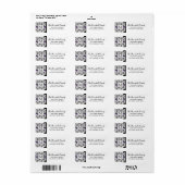 (Paarse) Damask Monogram retouradreslabels Etiket (Full Sheet)