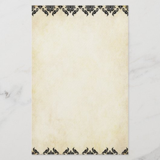 Paarse Damask op warmgrijs 100% gerecycled papier (Achterkant)