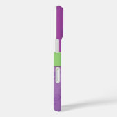 Paarse Damask, Paarse Stripes, Striped, Jouw naam Case-Mate iPhone Case (Achterkant / Rechts)