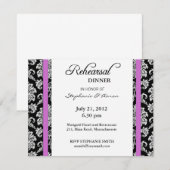 Paarse Damask-repetitie Inwendige Kaart (Voorkant / Achterkant)