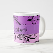 Paarse Damask, roze Damask, Jouw naam Grote Koffiekop (Voorkant rechts)