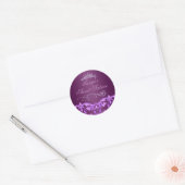 Paarse Damask/Tiara Sweet 16 Envelop Sticker/seal Ronde Sticker (Envelop)