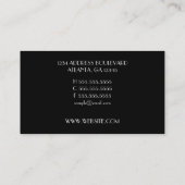 Paarse Damask Visitekaartje (Achterkant)