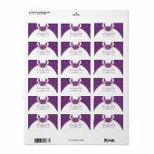 Paarse Damask Vrijgezellenfeest Etiket (Full Sheet)