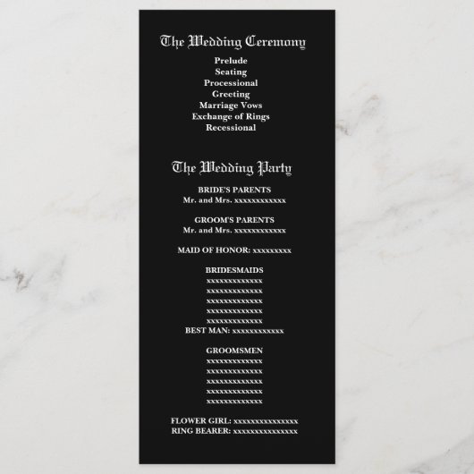 Paarse  Damask Wedding Program Programmakaart (Voorkant)