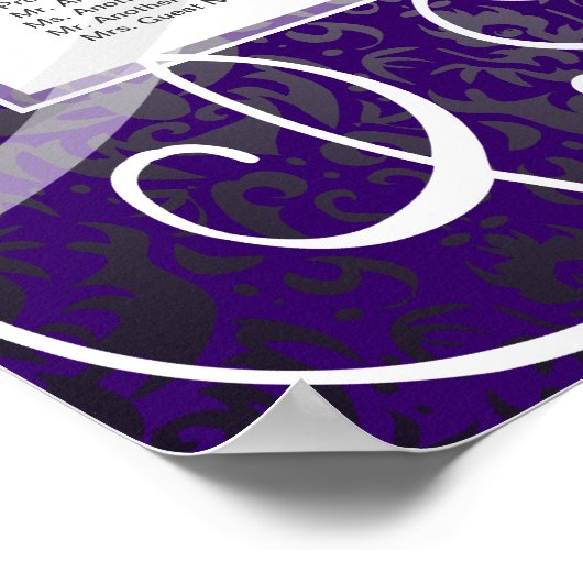 Paarse Damaskrullen 8 Tafelplaatjes Poster (Hoek)