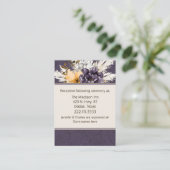 Paarse Damast en Ivoren Herfst Bruiloft Informatiekaartje (Staand voorkant)