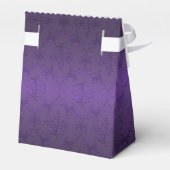 Paarse Damast en kant Wedding Favor Gift Box Bedankdoosjes (Achterkant)