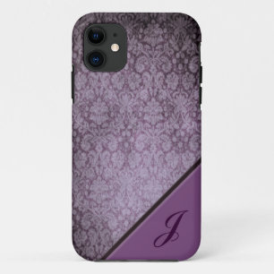 Paarse Damast iPhone 5 Hoesje