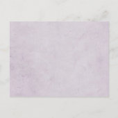 Paarse Damast Libel Trouwkaart Aankondigingskaart (Achterkant)