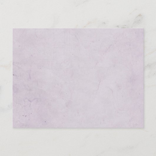 Paarse Damast Libelle Trouwdag Aankondigingskaart (Achterkant)