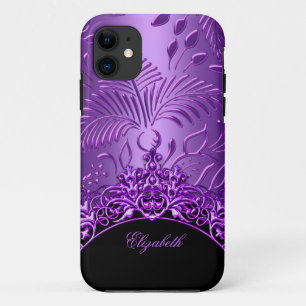 Paarse Damast Patroon iPhone 5 Elegant Klasse Case-Mate iPhone Case