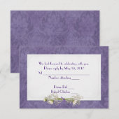 Paarse Damast RSVP (Voorkant / Achterkant)