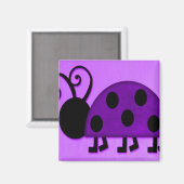 Paarse dame bug magneet (Voorkant / Achterkant)