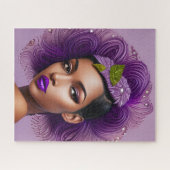 Paarse dame legpuzzel (Horizontaal)