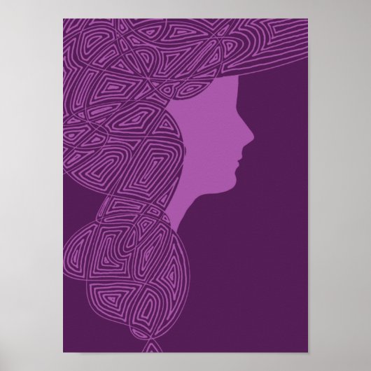 Paarse dame poster (Voorkant)