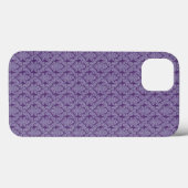 Paarse damesversieringspatroon van textiel Case-Mate iPhone case (Achterkant (horizontaal))
