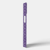 Paarse damesversieringspatroon van textiel Case-Mate iPhone case (Achterkant / Rechts)