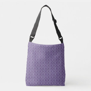 Paarse  damesversieringspatroon van textiel crossbody tas