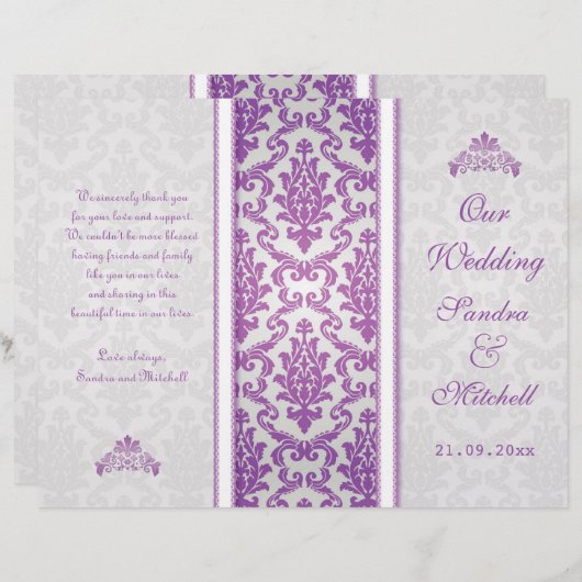 Paarse damesvraag over het zilveren weddenschap-pr (Voorkant / Achterkant)