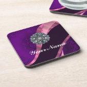 Paarse damp & kristal onderzetter (Linkerzijde)