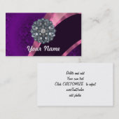 Paarse damp & kristal visitekaartje (Voorkant / Achterkant)