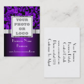 Paarse dampfoto logo visitekaartje (Voorkant / Achterkant)