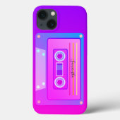 Paarse dampgolf esthetische 90's warme roze mixtap Case-Mate iPhone case (Achterkant)
