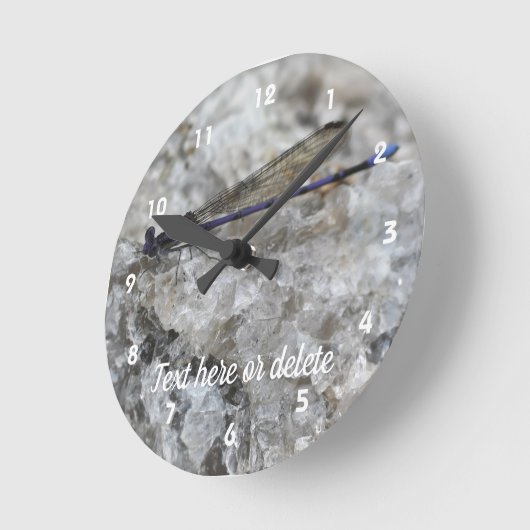 Paarse Damselfly - Gepersonaliseerd Ronde Klok (Hoek)