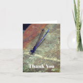 Paarse Damselfly-Natuur Hartelijk dank Bedankkaart (Voorkant)