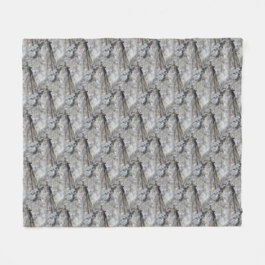 Paarse Damselfly Natuur Pattern Fleece Blanket (Voorkant (Horizontaal))