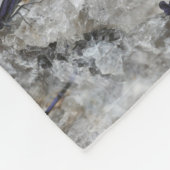 Paarse Damselfly Natuur Pattern Fleece Blanket (Hoek)